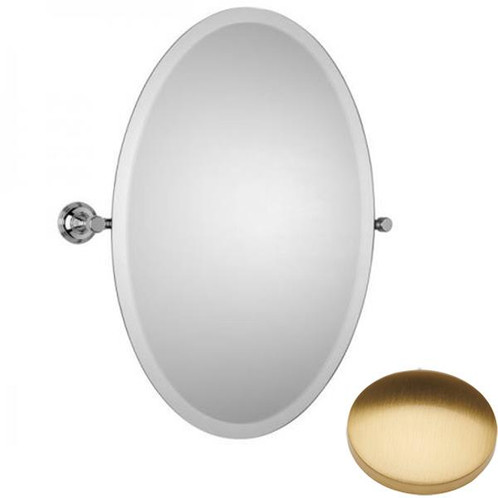 Brushed Gold Gloss Samuel Heath Style Moderne Oval Tilting Mirror L6746-XL