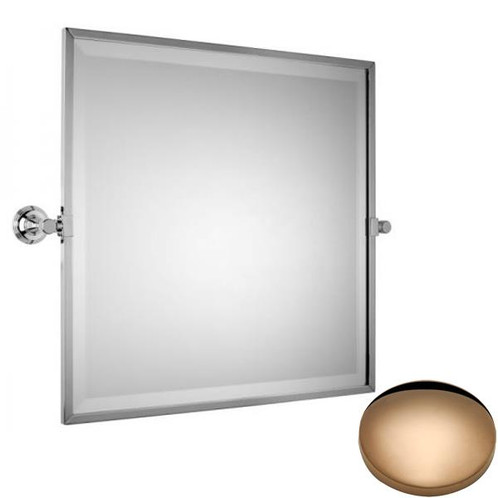 Antique Gold Samuel Heath Style Moderne Framed Tilting Mirror L6749