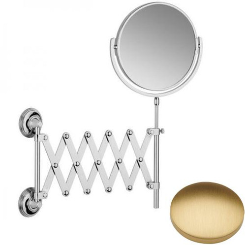 Brushed Gold Matt Samuel Heath Style Moderne Extending Mirror L6708