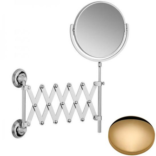 Non-Lacquered Brass Samuel Heath Style Moderne Extending Mirror L6708