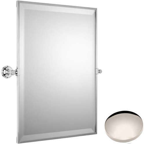 Polished Nickel Samuel Heath Style Moderne Framed Mirror L6743-C