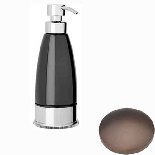 Samuel Heath Style Moderne Freestanding Black Ceramic Liquid Soap Dispenser N6666B