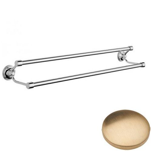 Brushed Gold Unlacquered Samuel Heath Style Moderne Double Towel Rail N6701