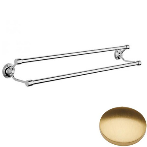 Brushed Gold Gloss Samuel Heath Style Moderne Double Towel Rail N6701