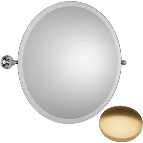 Brushed Gold Gloss Samuel Heath Style Moderne Round Tilting Mirror L6745