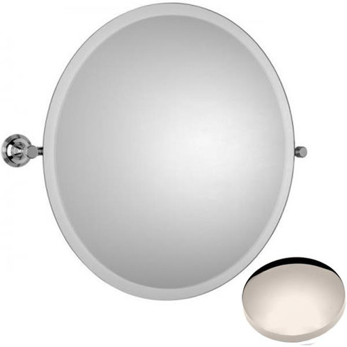 Polished Nickel Samuel Heath Style Moderne Round Tilting Mirror L6745