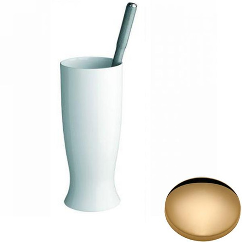 Non-Lacquered Brass Samuel Heath Fairfield Toilet Brush Set N9549