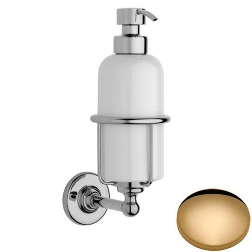 Non-Lacquered Brass Samuel Heath Antique Liquid Soap Dispenser N4347