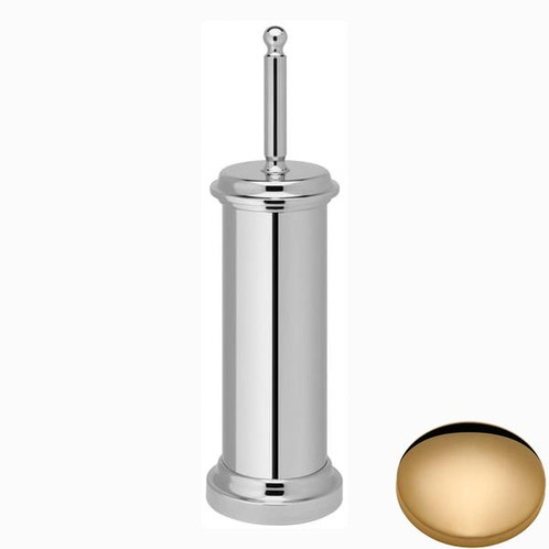 Non-Lacquered Brass Samuel Heath Antique Metal Toilet Brush Set N4349-M