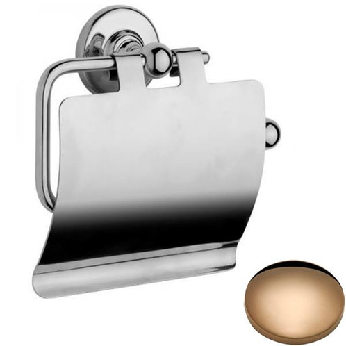 Antique Gold Samuel Heath Antique Toilet Roll Holder With Cover N4337-C