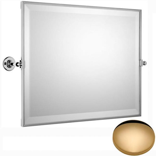 Non-Lacquered Brass Samuel Heath Antique Framed Horizontal Mirror N4343