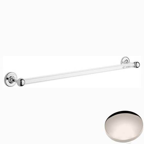 Polished Nickel Samuel Heath Antique Glass Towel Rail N4356