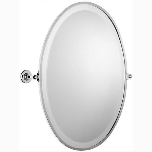 Chrome Plated Samuel Heath Antique Framed Oval Mirror N4346
