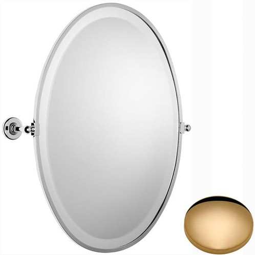 Non-Lacquered Brass Samuel Heath Antique Framed Oval Mirror N4346