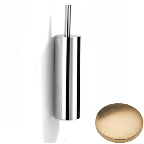 Brushed Gold Unlacquered Samuel Heath Xenon Wall Mounted Toilet Brush L5042