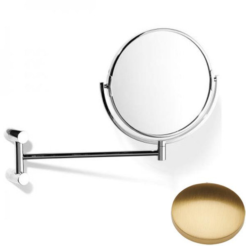 Brushed Gold Gloss Samuel Heath Xenon Pivotal Mirror Plain / Magnifying L5118
