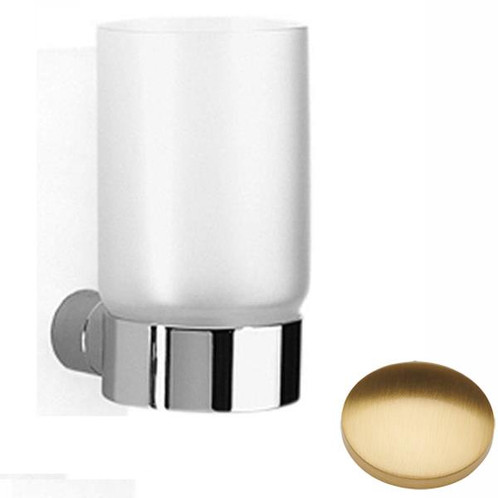 Brushed Gold Gloss Samuel Heath Xenon Frosted Glass Tumbler N5035