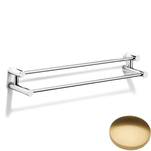 Brushed Gold Gloss Samuel Heath Xenon Double Towel Rail N5301