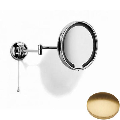 Brushed Gold Gloss Samuel Heath Novis Double Arm LED Illuminated Magnifying Pivotal Mirror N510-3