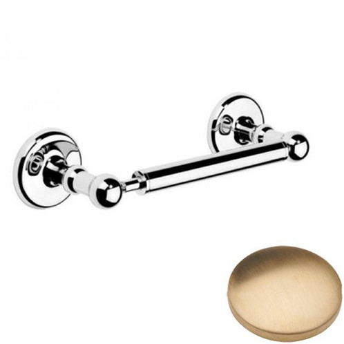 Brushed Gold Unlacquered Samuel Heath Novis Double Post Toilet Roll Holder N1052