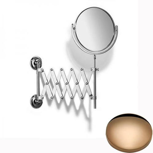 Antique Gold Samuel Heath Novis Extending Mirror Plain / Magnifying L1108