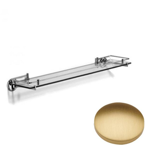 Brushed Gold Matt Samuel Heath Novis Glass Shelf With Lifting Rail N1113-LR/N1115-LR