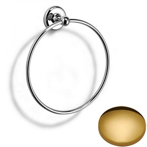 Polished Brass Samuel Heath Novis Towel Ring N1098