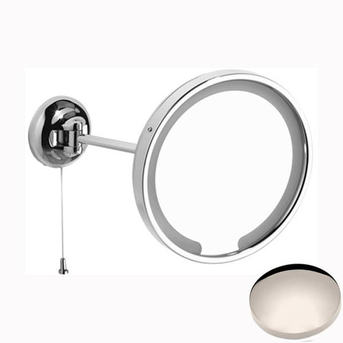 Polished Nickel Samuel Heath Novis Single Arm LED Illuminated Magnifying Pivotal Mirror N509-3