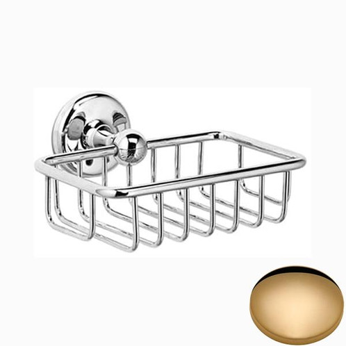 Non-Lacquered Brass Samuel Heath Novis Soap Basket N1030
