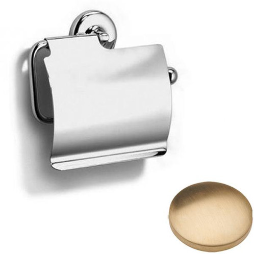 Brushed Gold Unlacquered Samuel Heath Novis Toilet Roll Holder With Cover N1037-C