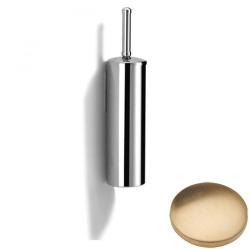Brushed Gold Unlacquered Samuel Heath Novis Wall Mounted Toilet Brush L42