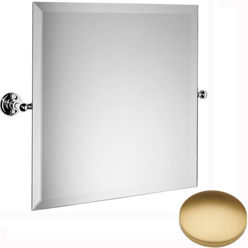 Brushed Gold Matt Samuel Heath Novis Square Tilting Mirror L1143