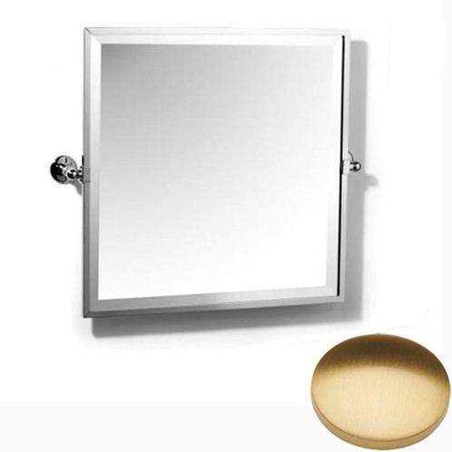 Brushed Gold Gloss Samuel Heath Novis Framed Bevelled Tilting Mirror L1149