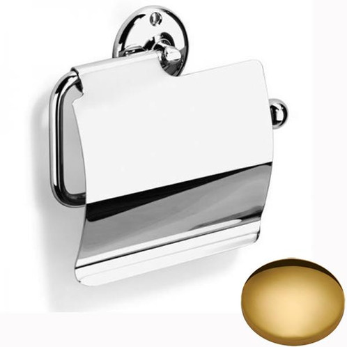 Polished Brass Samuel Heath Curzon Toilet Roll Holder With Cover N37-C