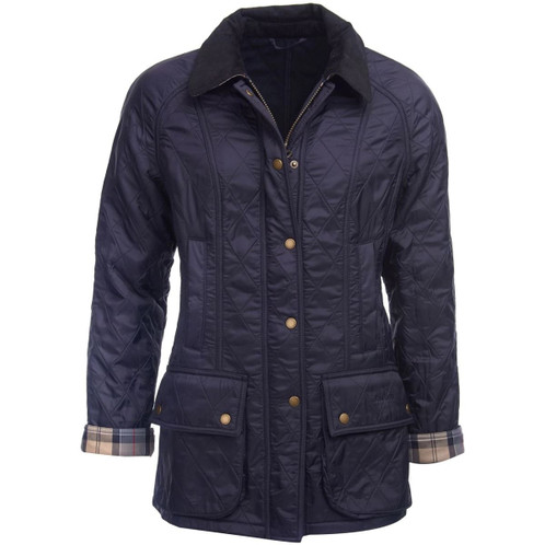 Navy Barbour Womens Beadnell Polarquilt Jacket