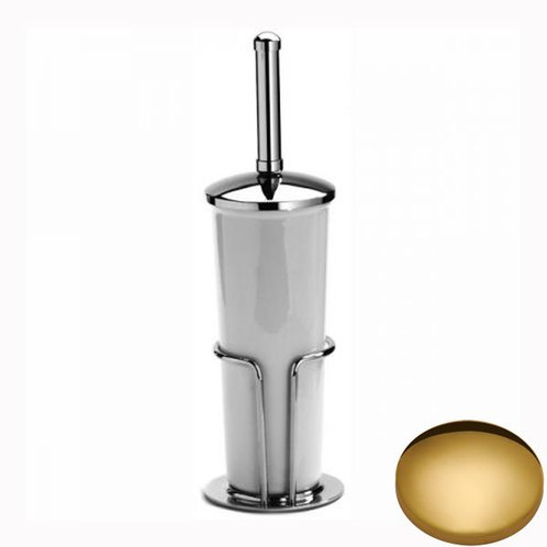 Polished Brass Samuel Heath Freestanding Toilet Brush L41