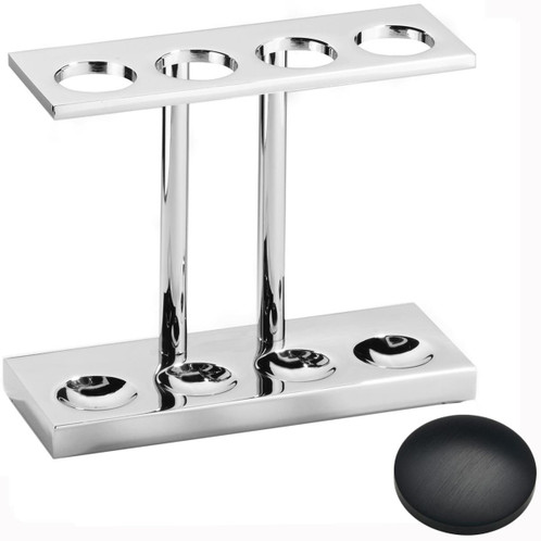 Matt Black Chrome Samuel Heath Freestanding Toothbrush Holder L142
