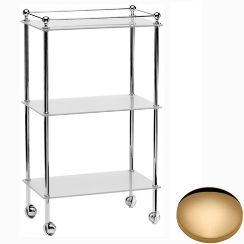 Non-Lacquered Brass Samuel Heath Freestanding Trolley L928