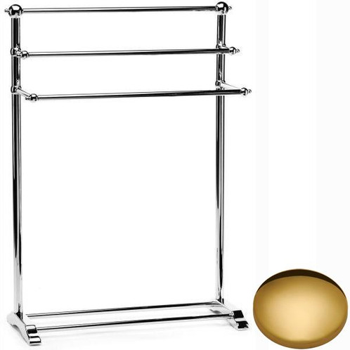 Polished Brass Samuel Heath Freestanding Towel Stand L908