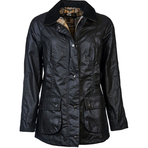 Navy Barbour Womens Beadnell Wax Jacket
