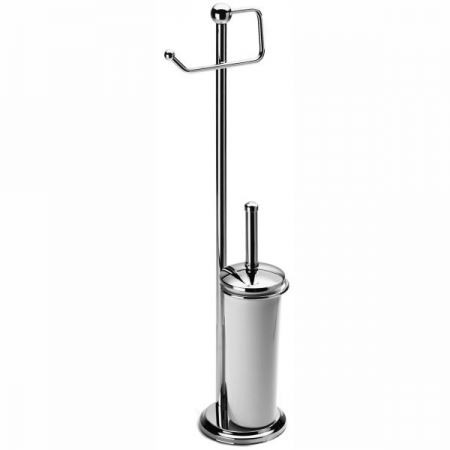 Chrome Plated Samuel Heath Toilet Brush Set