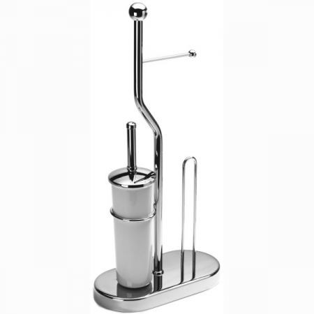 Chrome Plated Samuel Heath Toilet Brush Set