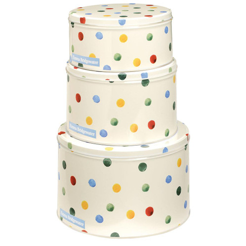 Emma Bridgewater Polka Dot Set Of 3 Cake Tins