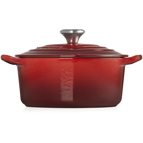 Le Creuset Cast Iron Heart Casserole With Stainless Steel Knob Cerise