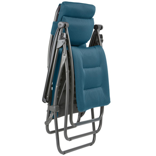 Coral Blue Lafuma RSXA Clip Air Comfort XL Recliner Folded