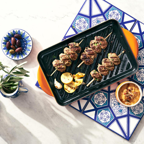 Le Creuset 32cm Cast Iron Rectangular Grill Volcanic