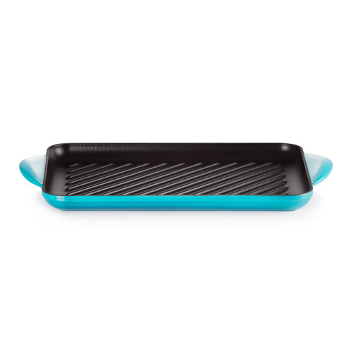 Le Creuset 32cm Cast Iron Rectangular Grill Teal
