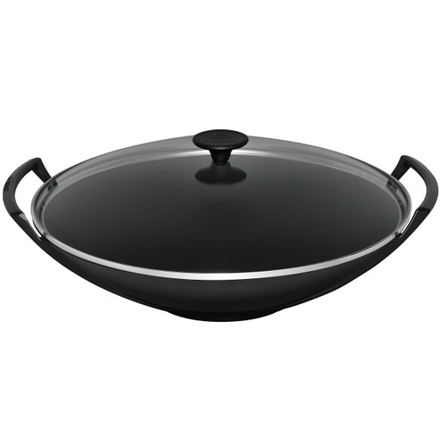 Le Creuset Cast Iron Wok & Glass Lid
