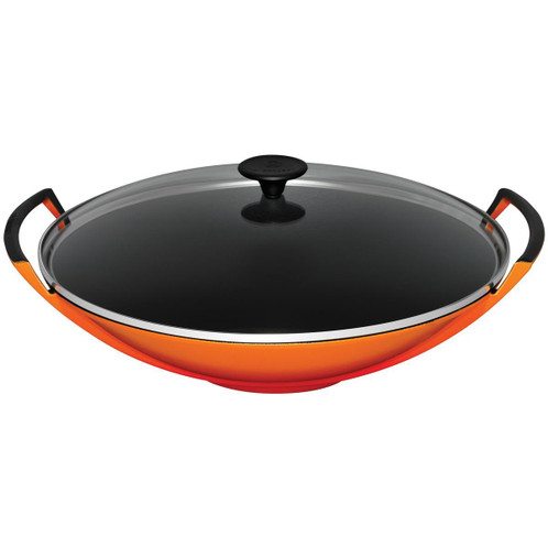 Le Creuset Cast Iron Wok & Glass Lid