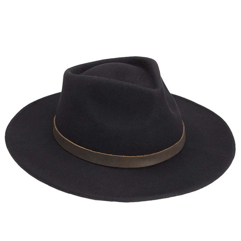 Black Barbour Crushable Bushman Hat